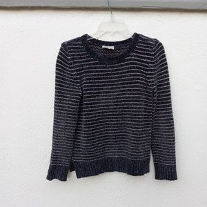 Cozy Soft Striped Chenille Sweater XS Dark Academia Holidays Preppy Classic